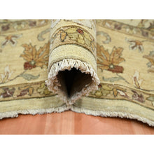 Load image into Gallery viewer, 8&#39;x10&#39; Parchment White, Agra with Ziegler Design, All Over Leaf Pattern, Hand Knotted, 100% Wool, Zero Pile, Oriental Rug FWR458274
