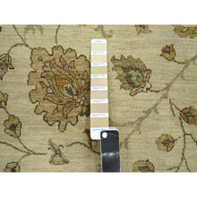 Load image into Gallery viewer, 8&#39;x10&#39; Parchment White, Agra with Ziegler Design, All Over Leaf Pattern, Hand Knotted, 100% Wool, Zero Pile, Oriental Rug FWR458274