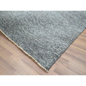 8'3"x10'1" Anchor Gray, Salt and Pepper Design, Tone on Tone, Hand Knotted, 100% Wool, Oriental Rug FWR458280