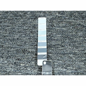 8'3"x10'1" Anchor Gray, Salt and Pepper Design, Tone on Tone, Hand Knotted, 100% Wool, Oriental Rug FWR458280