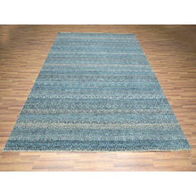 Load image into Gallery viewer, 8&#39;3&quot;x10&#39;1&quot; Cerulean Blue, Kohinoor Herat, All Over Small Geometric Repetitive Diamond Pattern Tone On Tone, Hand Knotted, Vibrant Wool, Soft To The Touch, Oriental Rug FWR458286