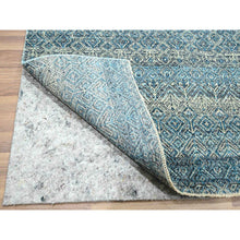 Load image into Gallery viewer, 8&#39;3&quot;x10&#39;1&quot; Cerulean Blue, Kohinoor Herat, All Over Small Geometric Repetitive Diamond Pattern Tone On Tone, Hand Knotted, Vibrant Wool, Soft To The Touch, Oriental Rug FWR458286