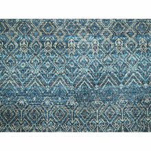 Load image into Gallery viewer, 8&#39;3&quot;x10&#39;1&quot; Cerulean Blue, Kohinoor Herat, All Over Small Geometric Repetitive Diamond Pattern Tone On Tone, Hand Knotted, Vibrant Wool, Soft To The Touch, Oriental Rug FWR458286