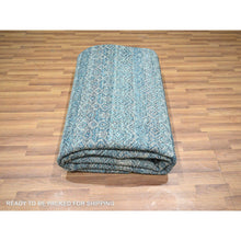 Load image into Gallery viewer, 8&#39;3&quot;x10&#39;1&quot; Cerulean Blue, Kohinoor Herat, All Over Small Geometric Repetitive Diamond Pattern Tone On Tone, Hand Knotted, Vibrant Wool, Soft To The Touch, Oriental Rug FWR458286