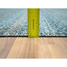 Load image into Gallery viewer, 8&#39;3&quot;x10&#39;1&quot; Cerulean Blue, Kohinoor Herat, All Over Small Geometric Repetitive Diamond Pattern Tone On Tone, Hand Knotted, Vibrant Wool, Soft To The Touch, Oriental Rug FWR458286