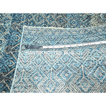Load image into Gallery viewer, 8&#39;3&quot;x10&#39;1&quot; Cerulean Blue, Kohinoor Herat, All Over Small Geometric Repetitive Diamond Pattern Tone On Tone, Hand Knotted, Vibrant Wool, Soft To The Touch, Oriental Rug FWR458286