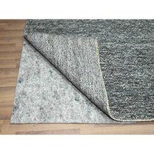 Load image into Gallery viewer, 9&#39;x12&#39;2&quot; Carbon Gray, Kohinoor Herat Pattern, Small Geometric Repetitive Diamond Design, Hand Knotted, Soft Wool, Tone On Tone, Oriental Rug FWR458292