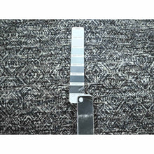 Load image into Gallery viewer, 9&#39;x12&#39;2&quot; Carbon Gray, Kohinoor Herat Pattern, Small Geometric Repetitive Diamond Design, Hand Knotted, Soft Wool, Tone On Tone, Oriental Rug FWR458292