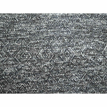 Load image into Gallery viewer, 9&#39;x12&#39;2&quot; Carbon Gray, Kohinoor Herat Pattern, Small Geometric Repetitive Diamond Design, Hand Knotted, Soft Wool, Tone On Tone, Oriental Rug FWR458292