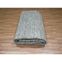 Load image into Gallery viewer, 9&#39;x12&#39;2&quot; Carbon Gray, Kohinoor Herat Pattern, Small Geometric Repetitive Diamond Design, Hand Knotted, Soft Wool, Tone On Tone, Oriental Rug FWR458292
