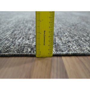 9'x12'2" Carbon Gray, Kohinoor Herat Pattern, Small Geometric Repetitive Diamond Design, Hand Knotted, Soft Wool, Tone On Tone, Oriental Rug FWR458292