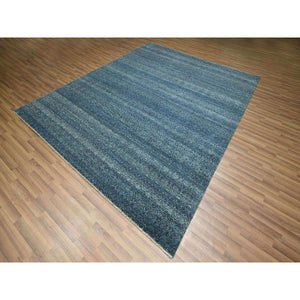 8'x10' Aegean Blue, Kohinoor Herat Pattern, Small Geometric Repetitive Diamond Design, Pure Wool, Tone On Tone, Hand Knotted, Borderless, Soft To The Touch, Oriental Rug FWR458298
