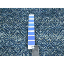 Load image into Gallery viewer, 8&#39;x10&#39; Aegean Blue, Kohinoor Herat Pattern, Small Geometric Repetitive Diamond Design, Pure Wool, Tone On Tone, Hand Knotted, Borderless, Soft To The Touch, Oriental Rug FWR458298