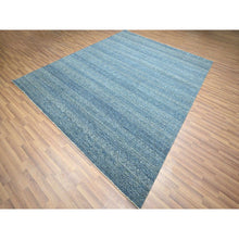 Load image into Gallery viewer, 8&#39;x10&#39; Imperial Blue, Small Geometric Repetitive Diamond Design, Kohinoor Herat Pattern, Pure Wool, Tone On Tone, Hand Knotted, Borderless, Soft To The Touch, Oriental Rug FWR458310