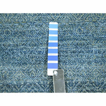 Load image into Gallery viewer, 8&#39;x10&#39; Imperial Blue, Small Geometric Repetitive Diamond Design, Kohinoor Herat Pattern, Pure Wool, Tone On Tone, Hand Knotted, Borderless, Soft To The Touch, Oriental Rug FWR458310