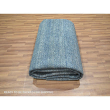 Load image into Gallery viewer, 8&#39;x10&#39; Imperial Blue, Small Geometric Repetitive Diamond Design, Kohinoor Herat Pattern, Pure Wool, Tone On Tone, Hand Knotted, Borderless, Soft To The Touch, Oriental Rug FWR458310