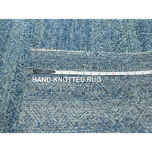 Load image into Gallery viewer, 8&#39;x10&#39; Imperial Blue, Small Geometric Repetitive Diamond Design, Kohinoor Herat Pattern, Pure Wool, Tone On Tone, Hand Knotted, Borderless, Soft To The Touch, Oriental Rug FWR458310