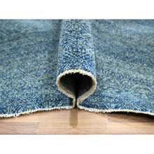 Load image into Gallery viewer, 9&#39;x12&#39;1&quot; Yale Blue, Kohinoor Herat Pattern, Small Geometric Repetitive Diamond Design, Pure Wool, Tone On Tone, Hand Knotted, Borderless, Soft To The Touch, Oriental Rug FWR458316