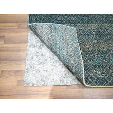 Load image into Gallery viewer, 2&#39;5&quot;x7&#39;7&quot; Sapphire Blue, Kohinoor Herat Pattern, Small Geometric Repetitive Diamond Design, Soft Wool, Tone On Tone, Hand Knotted, Runner, Oriental Rug FWR458340