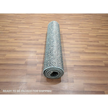Load image into Gallery viewer, 2&#39;5&quot;x7&#39;7&quot; Sapphire Blue, Kohinoor Herat Pattern, Small Geometric Repetitive Diamond Design, Soft Wool, Tone On Tone, Hand Knotted, Runner, Oriental Rug FWR458340