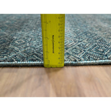 Load image into Gallery viewer, 2&#39;5&quot;x7&#39;7&quot; Sapphire Blue, Kohinoor Herat Pattern, Small Geometric Repetitive Diamond Design, Soft Wool, Tone On Tone, Hand Knotted, Runner, Oriental Rug FWR458340