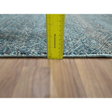 Load image into Gallery viewer, 2&#39;6&quot;x7&#39;8&quot; Pacific Blue, Hand Knotted, Kohinoor Herat Pattern, Small Geometric Repetitive Diamond Design, Soft Wool, Tone On Tone, Runner, Oriental Rug FWR458370