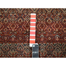 Load image into Gallery viewer, 2&#39;7&quot;x10&#39;2&quot; Clay Red, Kohinoor Herat With Small Geometric Repetitive Diamond Pattern, Soft Wool, Tone On Tone, Hand Knotted, Runner, Oriental Rug FWR458376