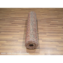 Load image into Gallery viewer, 2&#39;7&quot;x10&#39;2&quot; Clay Red, Kohinoor Herat with Small Geometric Repetitive Diamond Pattern, Soft Wool, Tone On Tone, Hand Knotted, Runner, Oriental Rug FWR458376