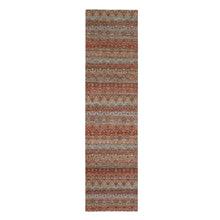 Load image into Gallery viewer, 2&#39;7&quot;x10&#39;2&quot; Paprika Red, Tone On Tone, Kohinoor Herat with Small Geometric Repetitive Diamond Pattern, Soft Wool, Hand Knotted, Runner, Oriental Rug FWR458388
