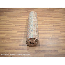 Load image into Gallery viewer, 2&#39;7&quot;x10&#39; Summer Fig Red, Kohinoor Herat with Small Geometric Repetitive Diamond Design, Soft and Vibrant Wool, Tone On Tone, Hand Knotted, Runner, Oriental Rug FWR458394