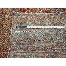 Load image into Gallery viewer, 2&#39;7&quot;x10&#39; Summer Fig Red, Kohinoor Herat with Small Geometric Repetitive Diamond Design, Soft and Vibrant Wool, Tone On Tone, Hand Knotted, Runner, Oriental Rug FWR458394
