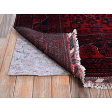 Load image into Gallery viewer, 9&#39;9&quot;x13&#39;3&quot; Crimson Red, Afghan Khamyab With Tribal Motifs Pattern, Soft And Velvety Wool, Hand Knotted, Vegetable Dyes, Oriental Rug FWR4578