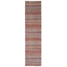Load image into Gallery viewer, 2&#39;6&quot;x10&#39;2&quot; Clay Red, Kohinoor Herat with Small Geometric Repetitive Diamond Pattern, Soft Wool, Tone On Tone, Hand Knotted, Runner, Oriental Rug FWR458400