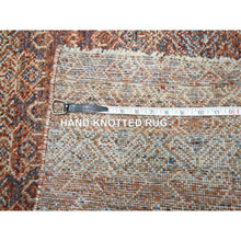 Load image into Gallery viewer, 2&#39;6&quot;x10&#39;2&quot; Chili Red, Kohinoor Herat with Small Geometric Repetitive Diamond Pattern, Tone on Tone, Soft and Shiny Wool, Hand Knotted, Runner, Oriental Rug FWR458406