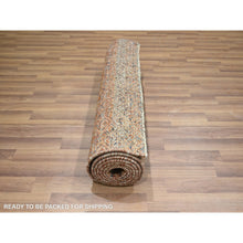 Load image into Gallery viewer, 2&#39;7&quot;x10&#39; Summer Fig Red, Kohinoor Herat With Small Geometric Repetitive Diamond Pattern, Tone On Tone, Soft And Shiny Wool, Hand Knotted, Runner, Oriental Rug FWR458412