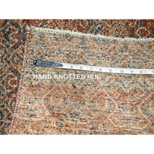 Load image into Gallery viewer, 2&#39;7&quot;x10&#39; Chili Red, Kohinoor Herat with Small Geometric Repetitive Diamond Pattern, Soft and Shiny Wool, Hand Knotted, Tone on Tone, Runner, Oriental Rug FWR458418