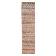 Load image into Gallery viewer, 2&#39;7&quot;x10&#39; Rust Red, Kohinoor Herat with Small Geometric Repetitive Diamond Pattern, Tone on Tone, Soft and Shiny Wool, Hand Knotted, Runner, Oriental Rug FWR458424