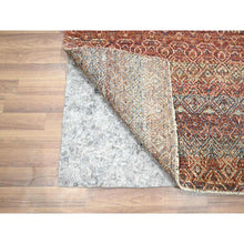 Load image into Gallery viewer, 2&#39;7&quot;x10&#39; Clay Red, Hand Knotted, Kohinoor Herat with Small Geometric Repetitive Diamond Pattern, Tone on Tone, Soft Wool, Runner, Oriental Rug FWR458430