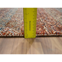 Load image into Gallery viewer, 2&#39;7&quot;x10&#39; Clay Red, Hand Knotted, Kohinoor Herat with Small Geometric Repetitive Diamond Pattern, Tone on Tone, Soft Wool, Runner, Oriental Rug FWR458430