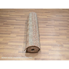 Load image into Gallery viewer, 2&#39;6&quot;x10&#39;2&quot; Chili Red, Kohinoor Herat with Small Geometric Repetitive Diamond Pattern, Tone on Tone, Soft and Shiny Wool, Hand Knotted, Runner, Oriental Rug FWR458436