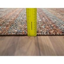 Load image into Gallery viewer, 2&#39;7&quot;x10&#39; Chili Red, Kohinoor Herat with Small Geometric Repetitive Diamond Pattern, Tone on Tone, Soft and Shiny Wool, Hand Knotted, Runner, Oriental Rug FWR458448
