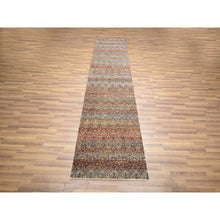 Load image into Gallery viewer, 2&#39;7&quot;x10&#39; Clay Red, Kohinoor Herat with Small Geometric Repetitive Diamond Pattern, Tone on Tone, Soft and Shiny Wool, Hand Knotted, Runner, Oriental Rug FWR458454
