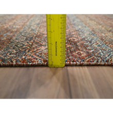 Load image into Gallery viewer, 2&#39;7&quot;x10&#39; Clay Red, Kohinoor Herat with Small Geometric Repetitive Diamond Pattern, Tone on Tone, Soft and Shiny Wool, Hand Knotted, Runner, Oriental Rug FWR458454