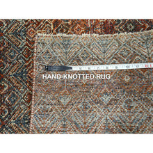 Load image into Gallery viewer, 2&#39;7&quot;x10&#39; Clay Red, Kohinoor Herat with Small Geometric Repetitive Diamond Pattern, Tone on Tone, Soft and Shiny Wool, Hand Knotted, Runner, Oriental Rug FWR458454