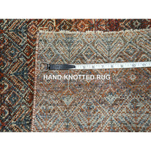 Load image into Gallery viewer, 2&#39;7&quot;x10&#39; Summer Fig Red, Kohinoor Herat with Small Geometric Repetitive Diamond Pattern, Tone on Tone, Soft and Shiny Wool, Hand Knotted, Runner, Oriental Rug FWR458460