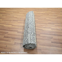 Load image into Gallery viewer, 2&#39;7&quot;x9&#39;10&quot; Anchor Gray, Kohinoor Herat Pattern, Small Geometric Repetitive Diamond Design, Soft Wool, Tone On Tone, Hand Knotted, Runner, Oriental Rug FWR458466
