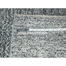 Load image into Gallery viewer, 2&#39;7&quot;x9&#39;10&quot; Anchor Gray, Kohinoor Herat Pattern, Small Geometric Repetitive Diamond Design, Soft Wool, Tone On Tone, Hand Knotted, Runner, Oriental Rug FWR458466