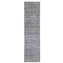 Load image into Gallery viewer, 2&#39;7&quot;x9&#39;10&quot; Pebble Gray, Kohinoor Herat with Small Geometric Repetitive Diamond Design, Tone On Tone, Soft Wool, Hand Knotted, Runner, Oriental Rug FWR458472