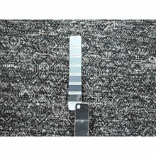 Load image into Gallery viewer, 2&#39;7&quot;x9&#39;10&quot; Pebble Gray, Kohinoor Herat With Small Geometric Repetitive Diamond Design, Tone On Tone, Soft Wool, Hand Knotted, Runner, Oriental Rug FWR458472