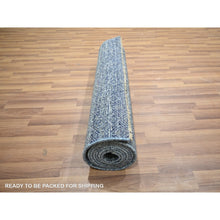 Load image into Gallery viewer, 2&#39;7&quot;x10&#39;2&quot; Aegean Blue, Kohinoor Herat with Small Geometric Repetitive Diamond Pattern, Soft Wool, Tone On Tone, Hand Knotted, Runner, Oriental Rug FWR458490